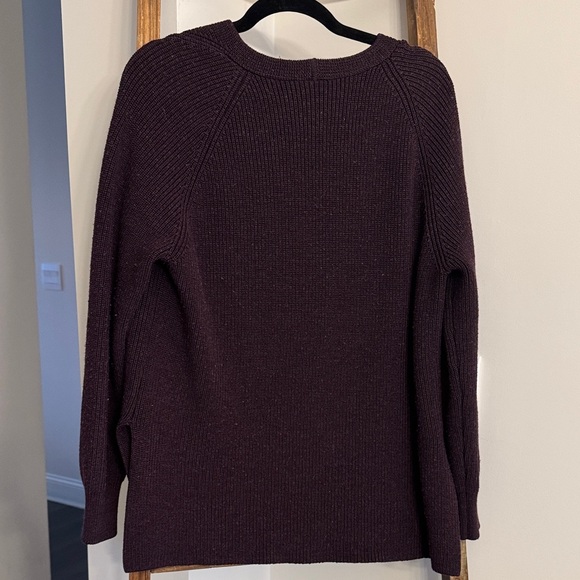 Aritzia V-Neck Sweater - Rich Burgundy - Picture 3 of 5